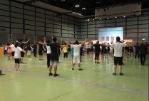 産業プラザで大人の大運動会